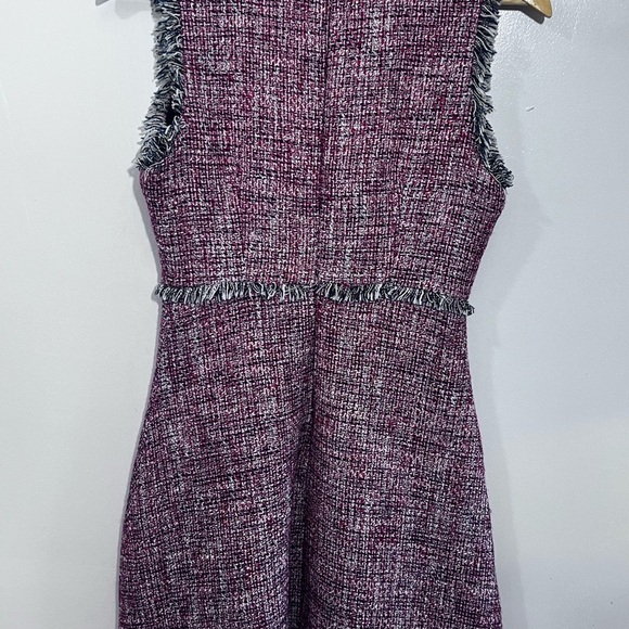 Chic Tweed Sleeveless Dress in Red  and Black - Picture 6 of 8